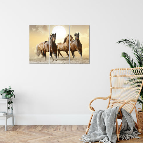 Wandbilder Wohnzimmer XXL Pferde Moderne Bilder Tiere